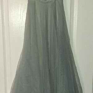 Elegant Gray Strapless Gown